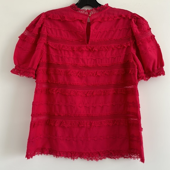 Ulla Johnson Pink Ruffled Blouse - Picture 6 of 11
